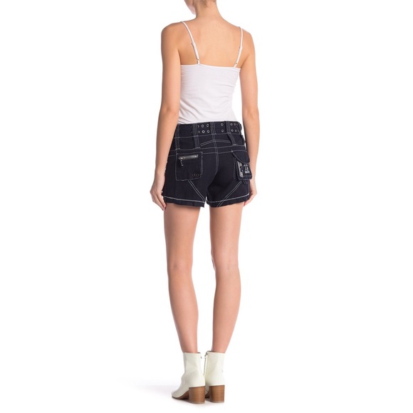 Johnny Was Blue Linen Cargo Shorts (2) NWT - Picture 5 of 6